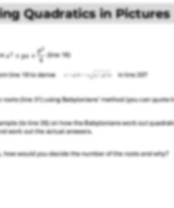 Solving Quadratics in Pictures